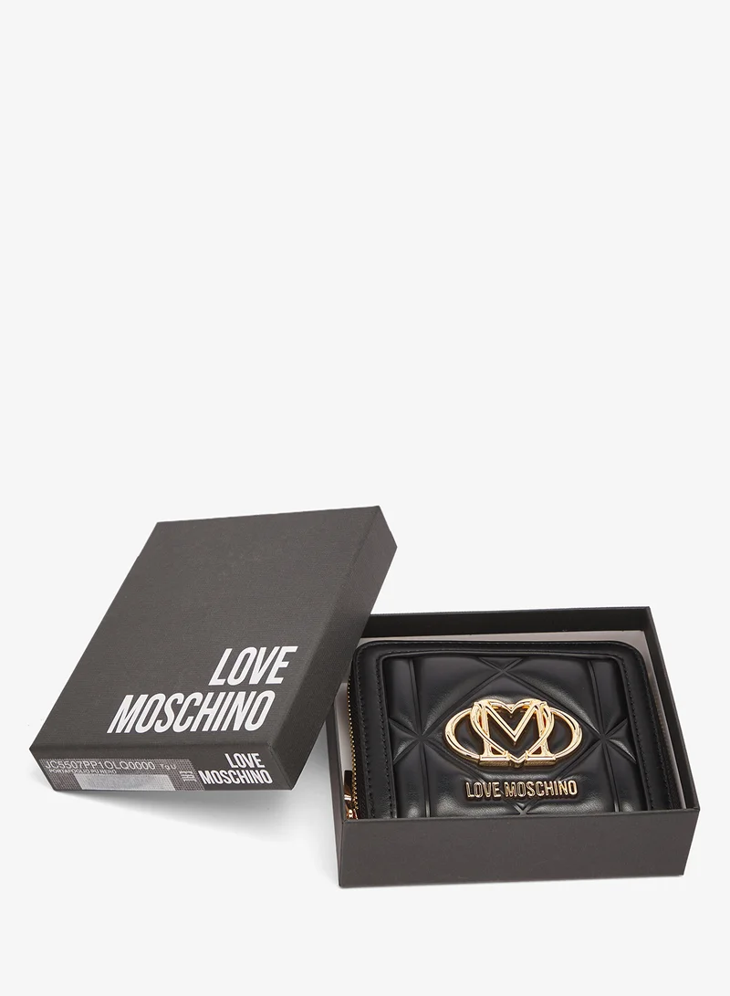 Love Moschino  Embossed Q PU Wallet for Women | Best Price UAE
